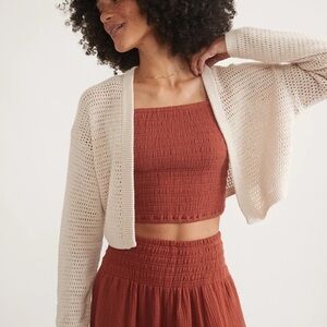 Marine Layer Anacapa Cropped Cardigan Sz Large